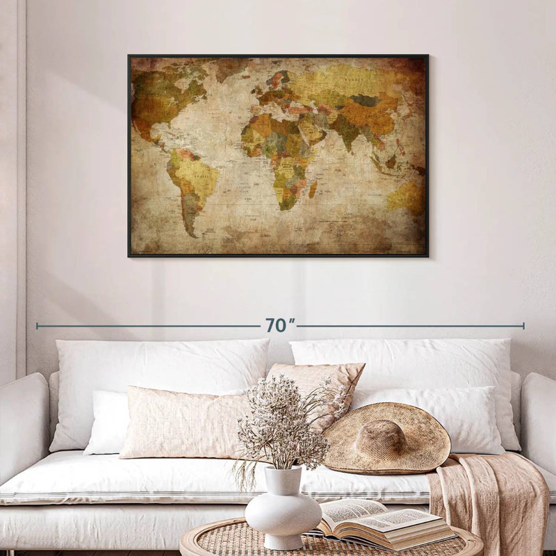 Carte du monde Aliaz, H 29 po x l 43 po