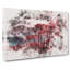 Plum Forest Watercolour - Wrapped Canvas-56657151