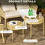 Ensemble de table de patio 2 pièces, ensemble de table de bout, ensemble de table basse ronde d'extérieur, plateau en métal à lattes multifonctionnel, table basse, table de salon