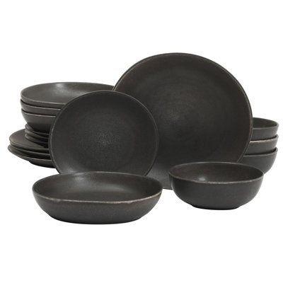 Service de vaisselle en porcelaine réfractaire 16 pièces Gibson Elite Zion Mist