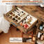 Coiffeuse en bois manufacturé avec miroir à DEL et tablettes de rangement -1624756677