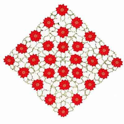Samsel Embroidered Cutwork Table Topper