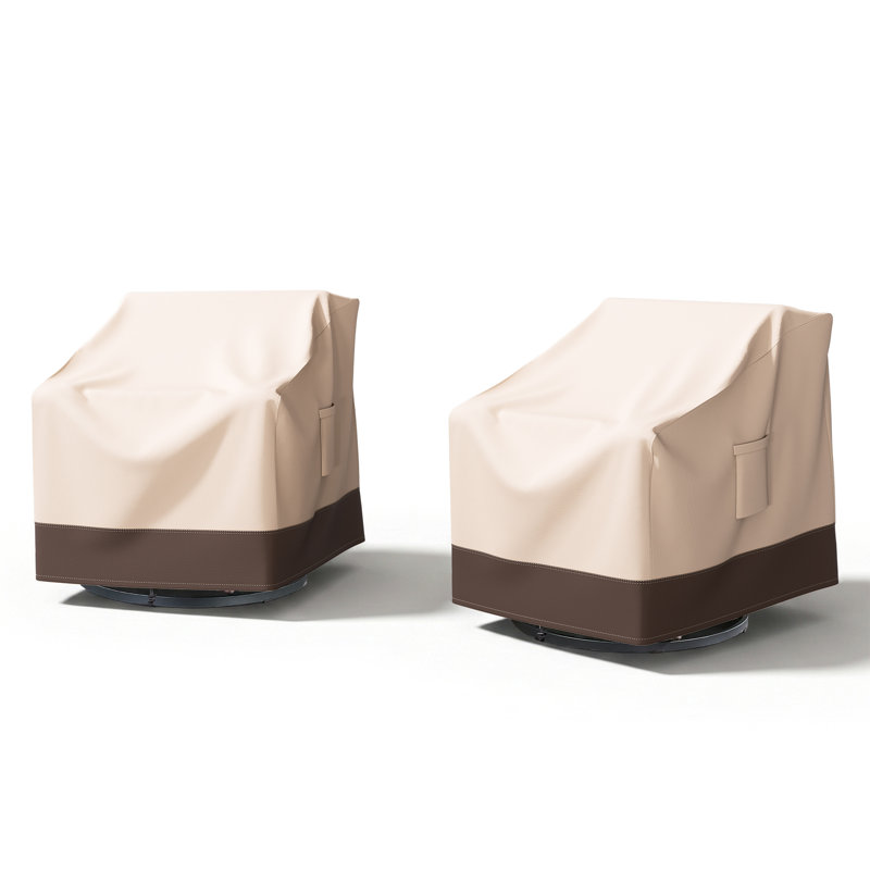 2-Piece High-Quality 600D Oxford Fabric Outdoor Furniture Cover With Handles, Beige