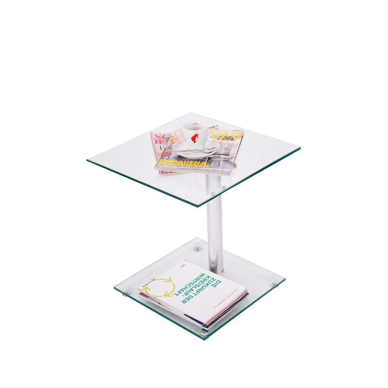 Glass Top C Table End Table