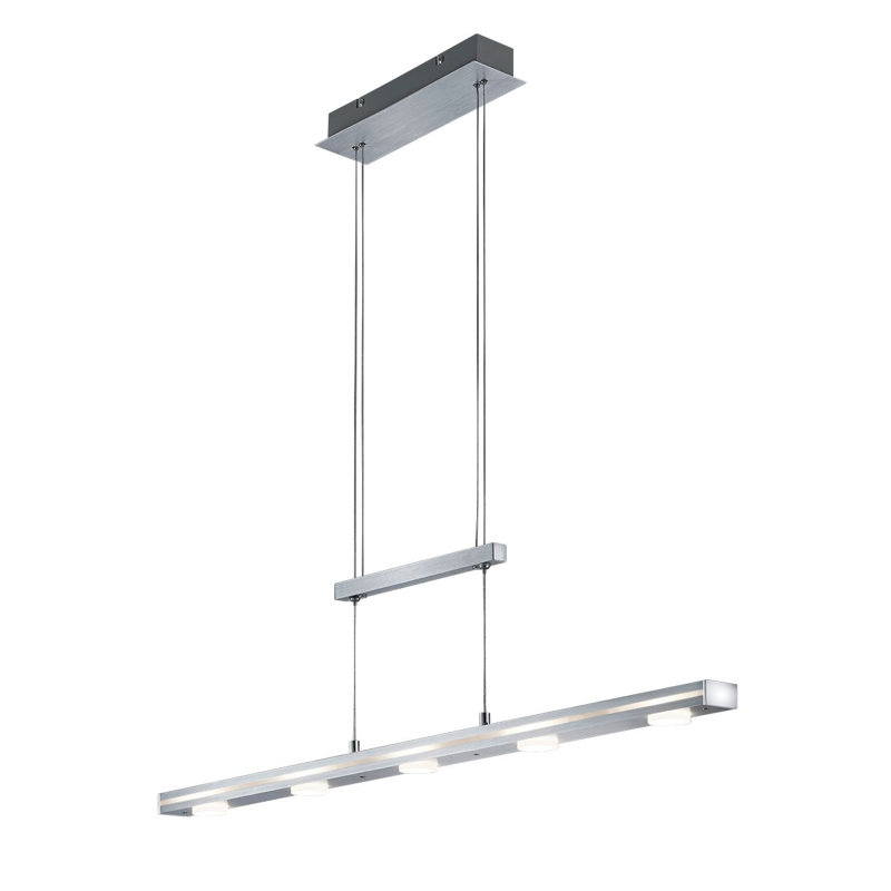 Luminaire suspendu linéaire pour îlot de cuisine 5 lumières Aquilla