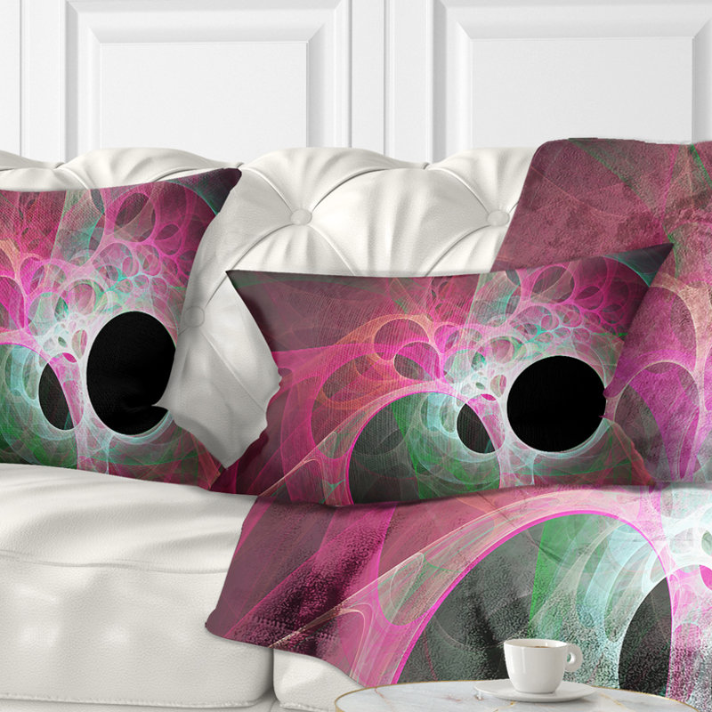 Coussin lombaire abstrait, Rose
