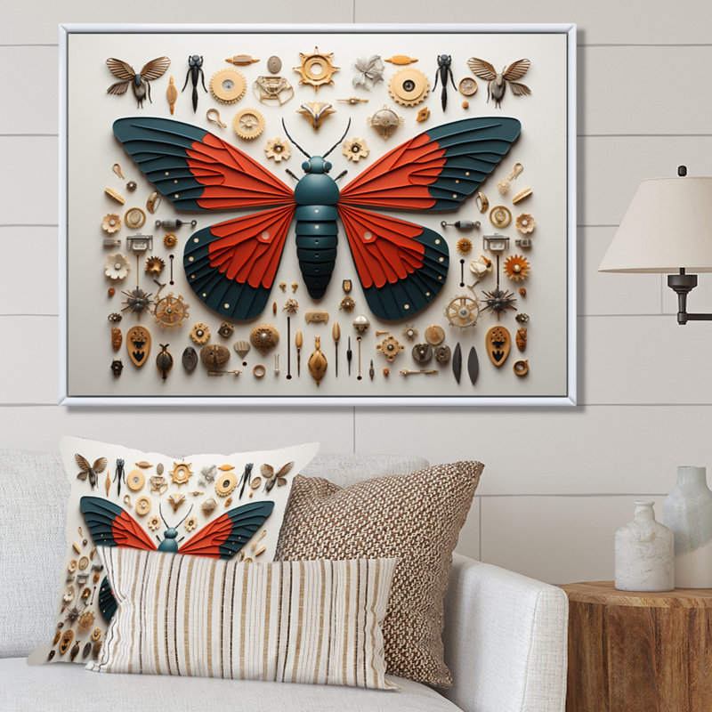 Insectes, insectes, petites merveilles III, Cadre flottant blanc, H 16 po x l 32 po x P 1 po