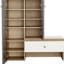 Étagère à chaussures multifonctionnelle avec banc, rangement spacieux pour le couloir - tablettes réglables, design moderne, banc blanc et gris et tablettes d'entrée spacieuses, construction