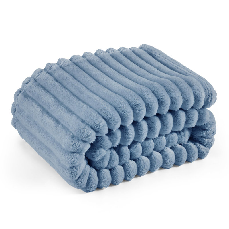 Bedsure Twin/Twin XL Flannel Fleece Blanket for Girls, 300 GSM Soft and Cozy Blanket for Dorm & Home Decor, Ashley Blue, All-Season Gift