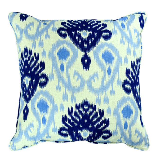 Coussin décoratif décoratif, Bleu, Polyester/ Bourre en polyester