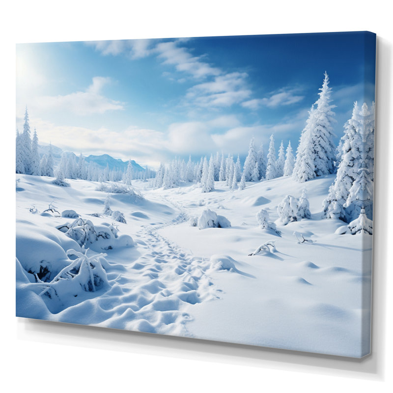 «Winter Snow Wonderland» sur toile, H 12 po x l 20 po x P 1 po, Toile tendue
