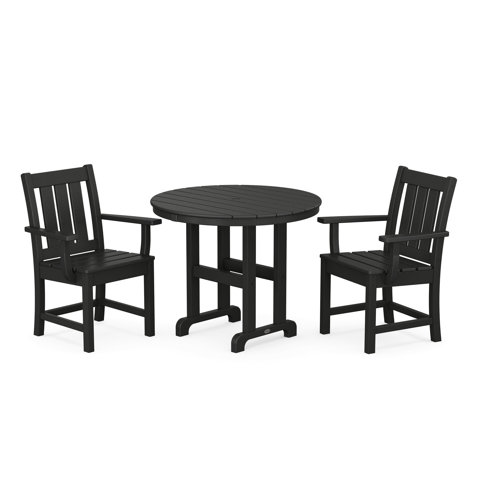 POLYWOOD® Oxford 35" Patio Dining Set, Black