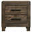 Rustic Golden Brown 2-Drawer Nightstand