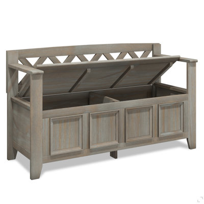 Amherst Solid Wood Entryway Storage Bench