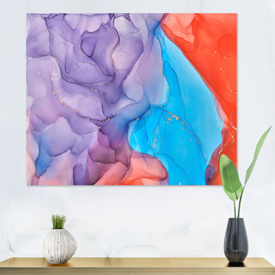 «Blue Red Orange», reproduction d'art sur toile