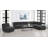 Upholstered Square Ottoman Dark Charcoal