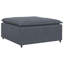  Canapé modulaire surdimensionné en velours gris foncé (100% polyester)
