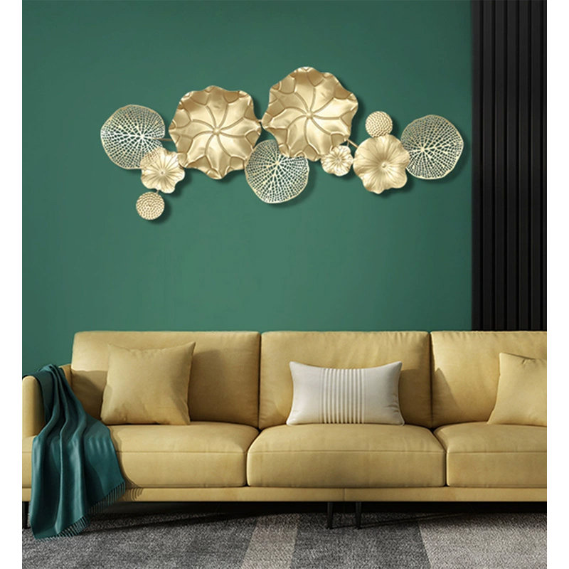 Simple three-dimensional lotus leaf metal wall decoration