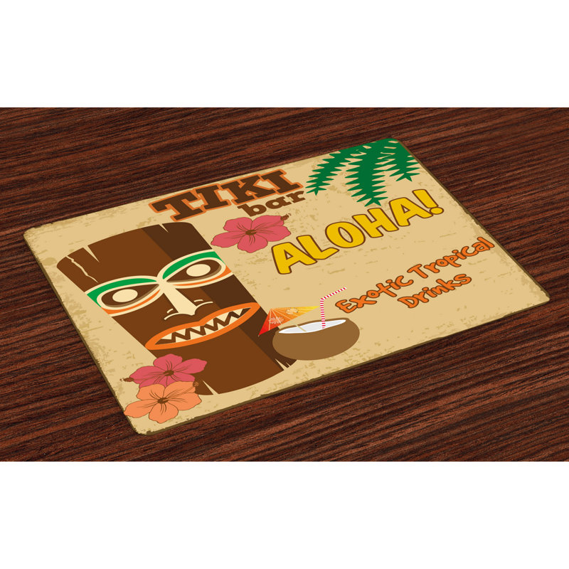 Mccreary Tiki Bar Old Drink Placemat