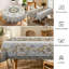 Nappe en polyester lavable à la machine à motif floral gris