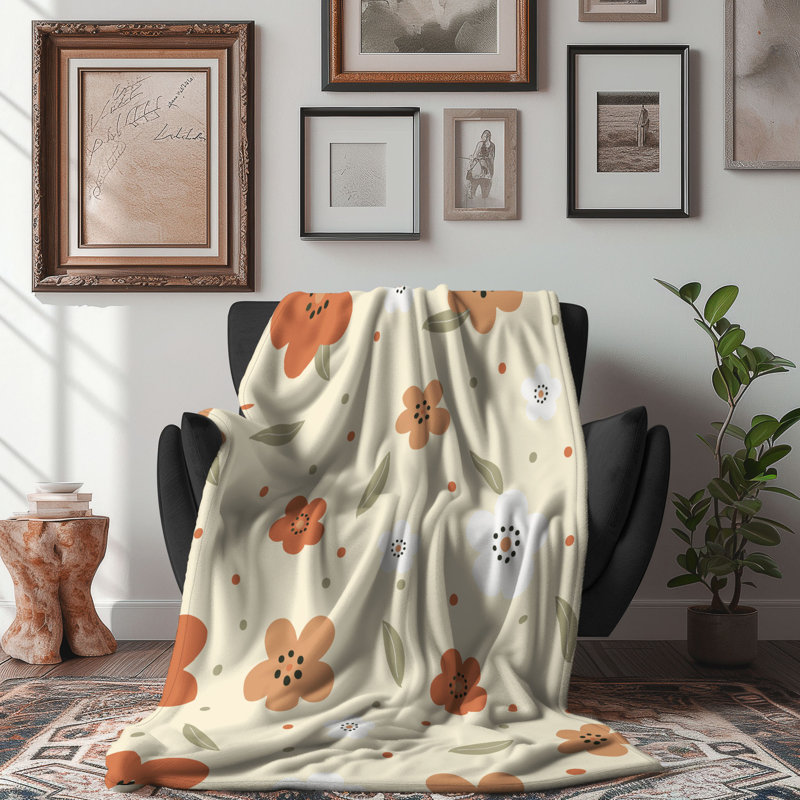 Pâques chic - couverture en sherpa de qualité supérieure 1 pièce, Grand lit