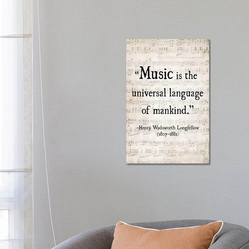 Music Is The Universal Language by Debbra Obertanec - Wrapped Canvas Print