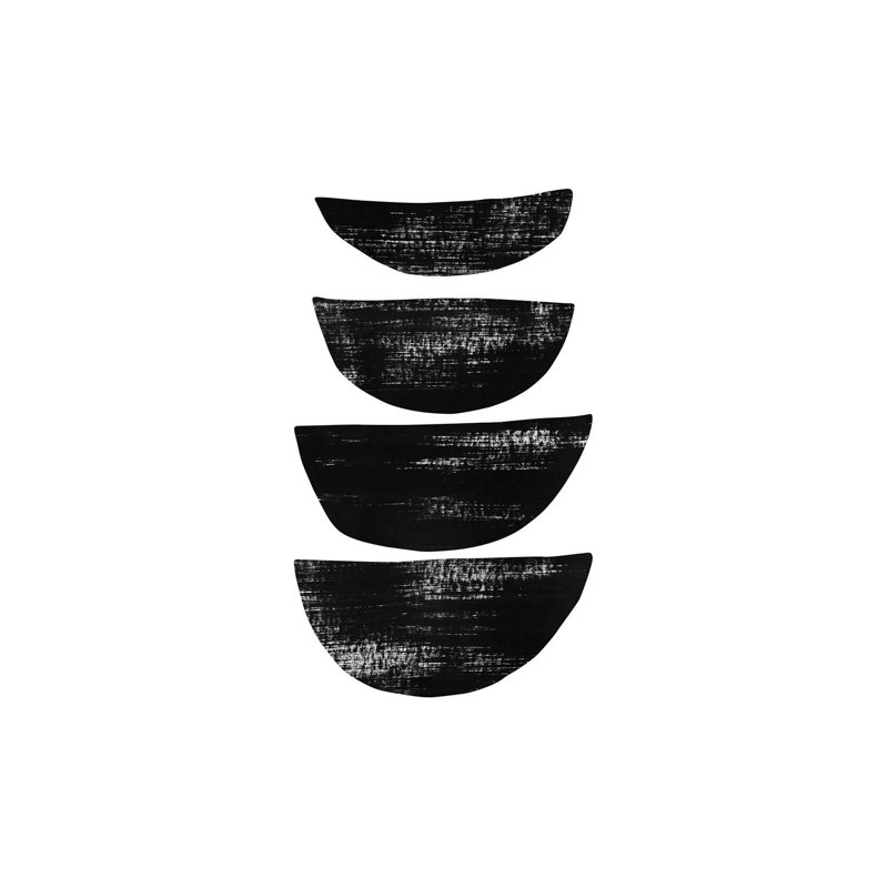 Abstraction IV Black by Nouveau Prints - Wrapped Canvas Gallery-Wrapped Canvas Giclée, 20.32 cm H x 30.48 cm W