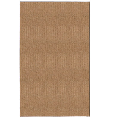 Rhodes Beige Machine Woven Wool Berber with Hand Serged Edging Area Rug