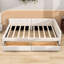 Linen Upholstered Daybed with USB Ports and Dual Storage Drawers-106715502