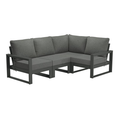 Patio 4-Piece Deep Seating Set With Frame