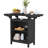Outdoor Bar Table with Storage and Glass Holder in HDPE – Weather-Resistant Patio Bar Station-1021804686