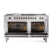 ILVE Nostalgie II Noblesse 60 in Dual Fuel Range 7 Burner, Griddle, Frenchtop