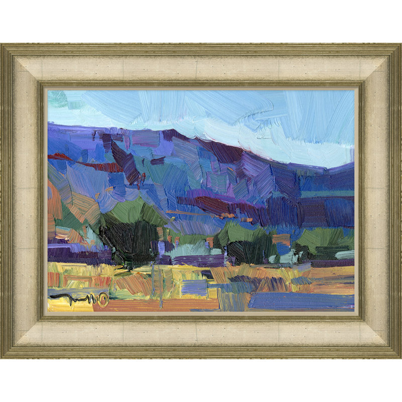 Desert Light Painting by Joseph Mota, Gold Framed Canvas, 22.25" H x 28.25" W