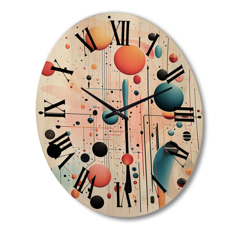 Horloge murale en bois massif Alyria, Très grand
