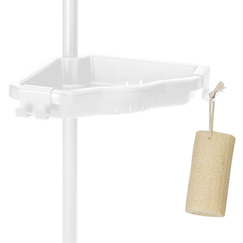  4 Tier Corner Shower Organizer In White