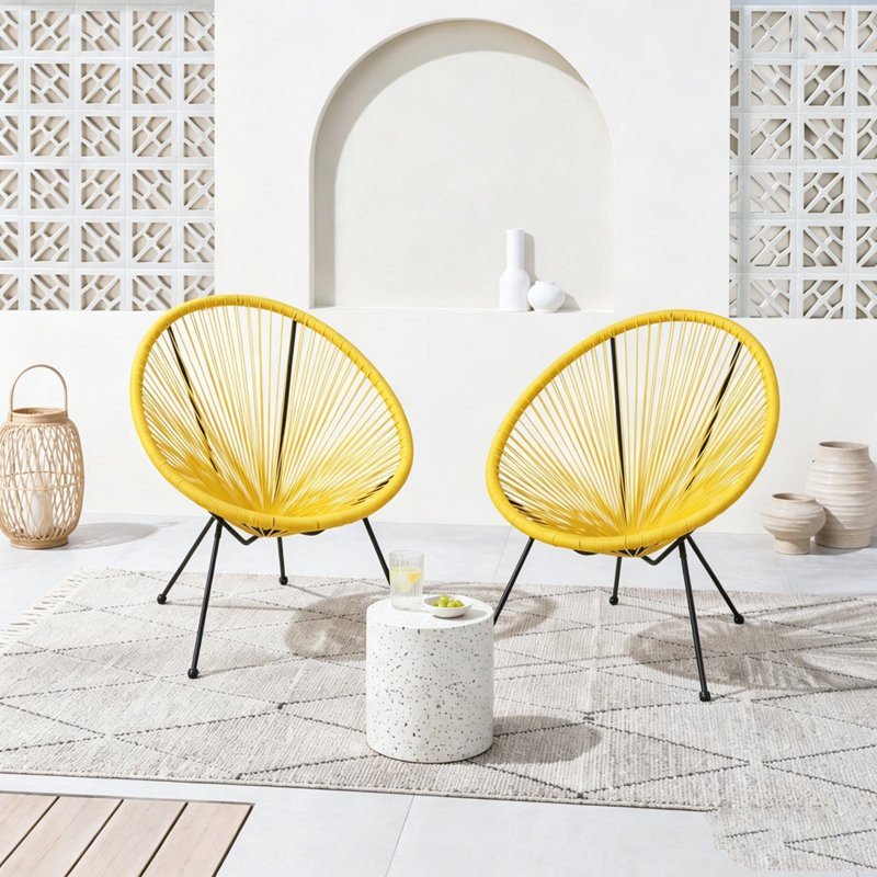 Ensemble de chaise longue de patio, Yellow