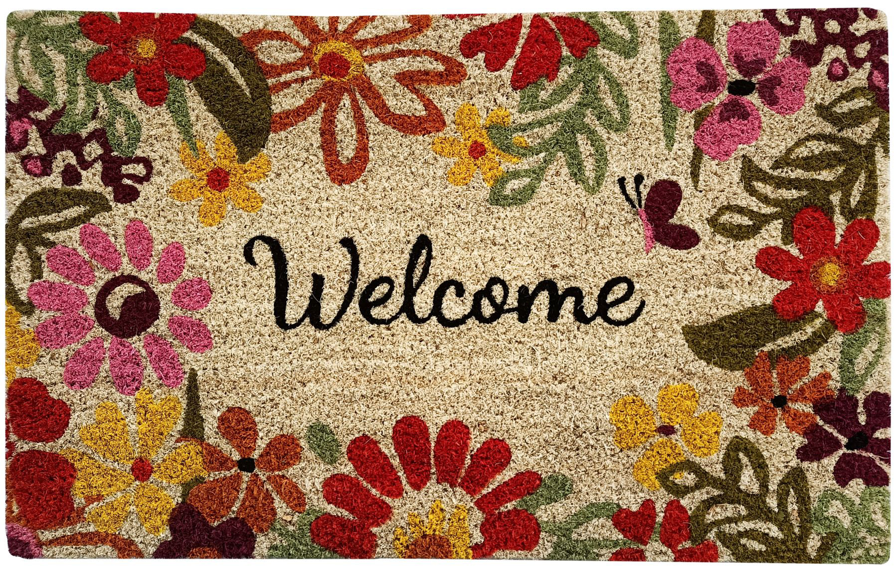 Gracie Oaks Kittleson Non-Slip Floral Outdoor Doormat & Reviews