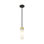 Ballston - Maliyah - Mini-luminaire suspendu 1 tige 3 po avec abat-jour H 8 po - Finition laiton brossé - Abat-jour tourbillon déco