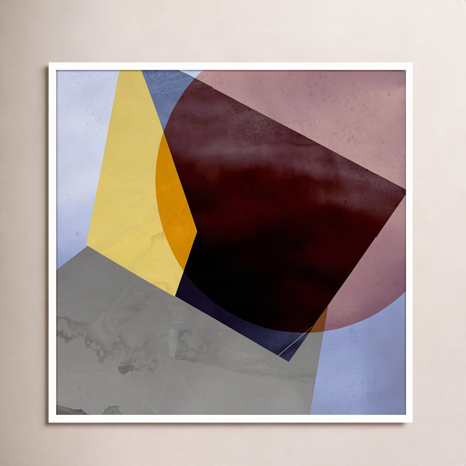 Flagler "Essentially Minimal II" Print, 33" H x 33" W, White
