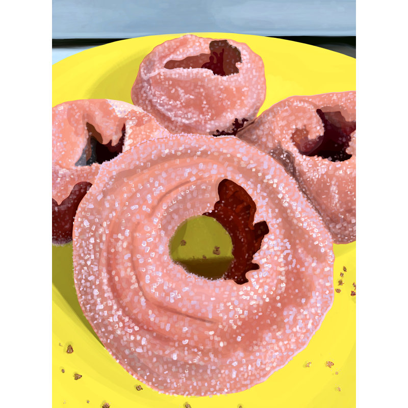 Sugar Donuts par Evan Sklar - photographie, H 31,25 po x l 25,25 po, Papier avec cadre noir