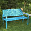 Classic Outdoor Metal Bench(Blue)-526304056