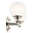 Thorman Polished Nickel 2-Light Vanity Light with Opal Glass Globe Shades-1130987859