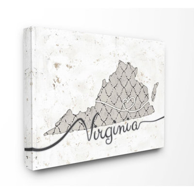 « virginie patterned gray state », impression sur toile