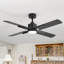  Ventilateur de plafond à 4 pales de 52 po avec lumières à DEL et télécommande Giragos-1101192818-1113443185