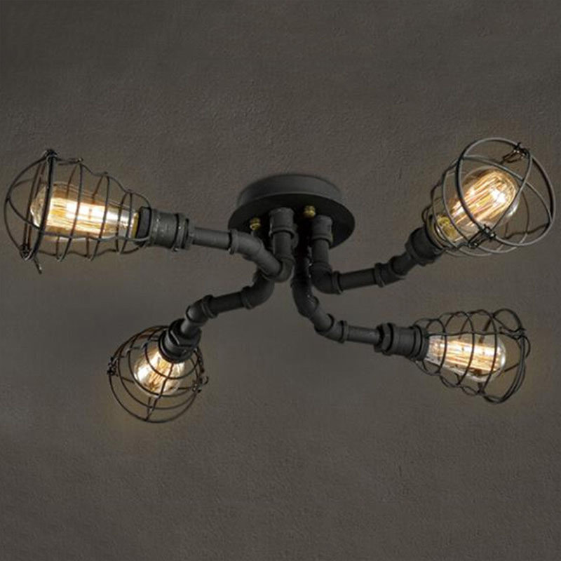 Éclairage de plafond industriel à 4 lumières