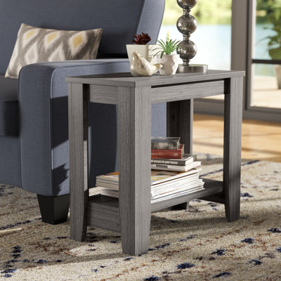 Table d'appoint de style transitionnel en stratifié pouvant servir de table de lampe, table de chevet, table de bout
