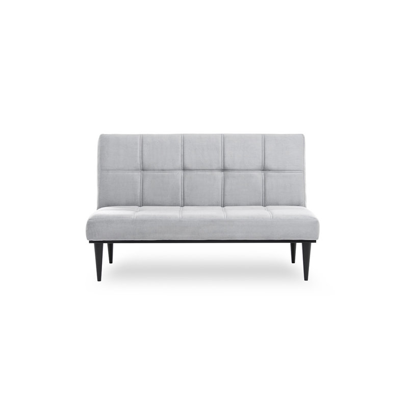 Canapé-lit rembourré 57,5 po, 100 % polyester gris
