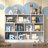 Presly 3  Tier Cube Bookcase Modern Bookshelf with 10 Cubes-646782012-632208647