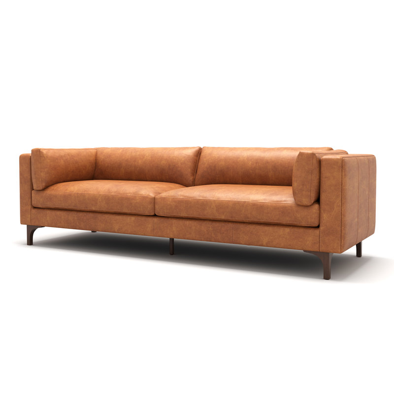 Mary Top Grain Leather Wide Sofa
