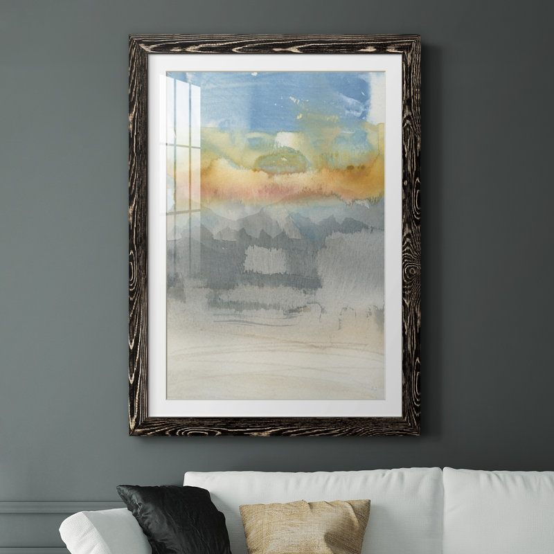 High Desert Sunset II - peinture encadrée, H 37,5 po x l 27,5 po x P 1,5 po, Cadre noir